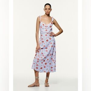 Zara Printed Linen Blend Dress